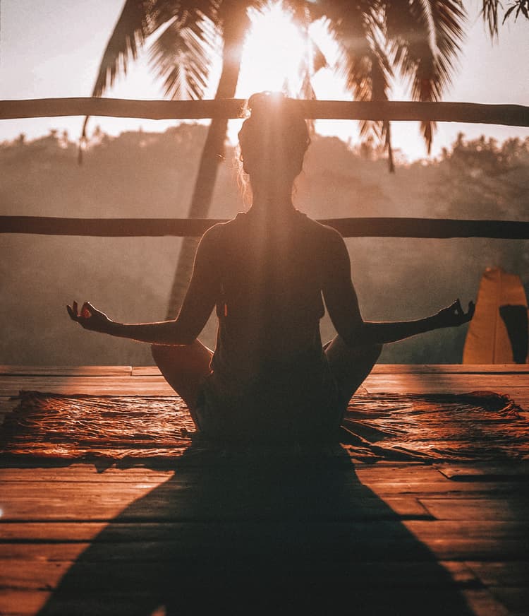 Woman meditating